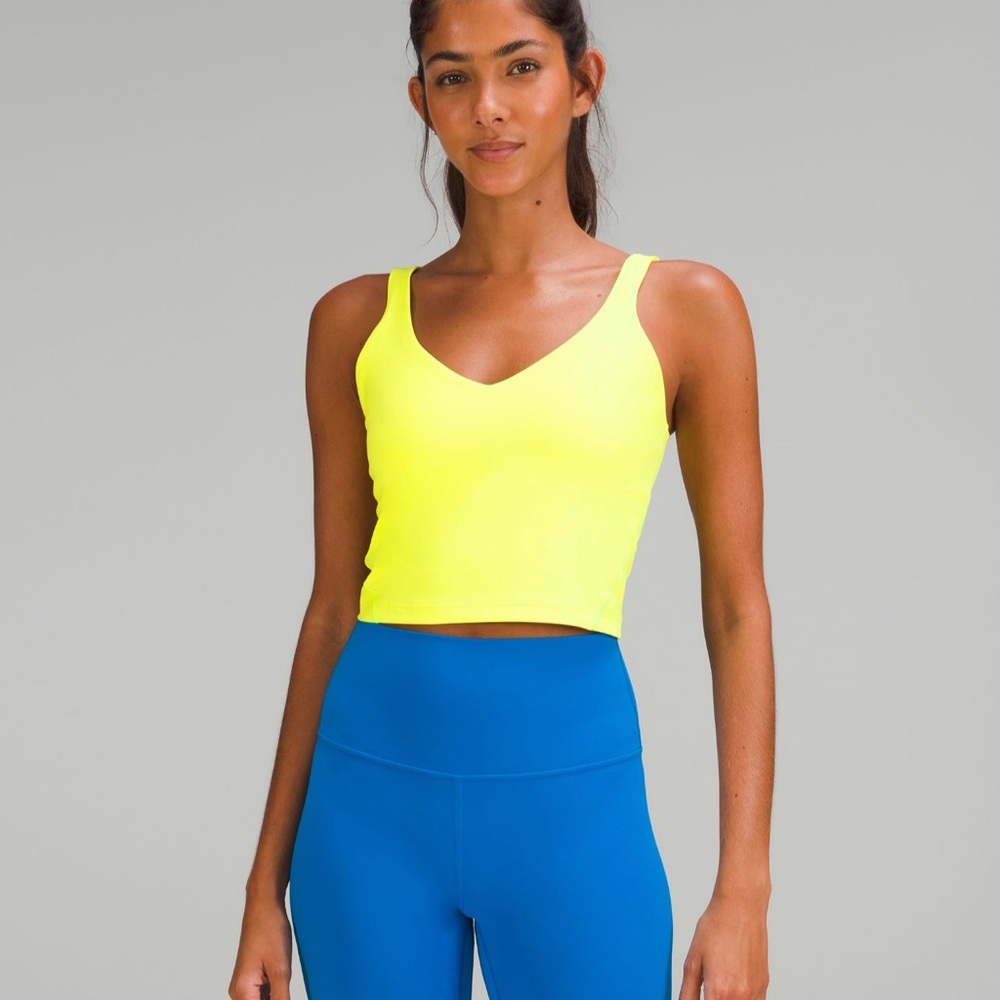 Lululemon Align Cropped Tank Top in Electric Lemon. Size 6. NWT